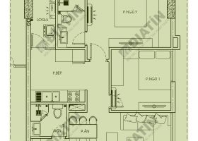 Bán căn 2 phòng ngủ 64m2 tòa CT1A Panorama Hoàng Mai