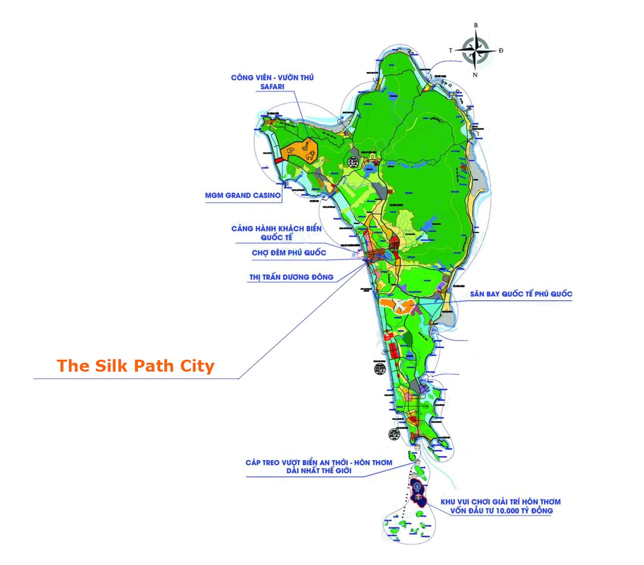 Vị trí dự án The Silk Path City Phú Quốc
