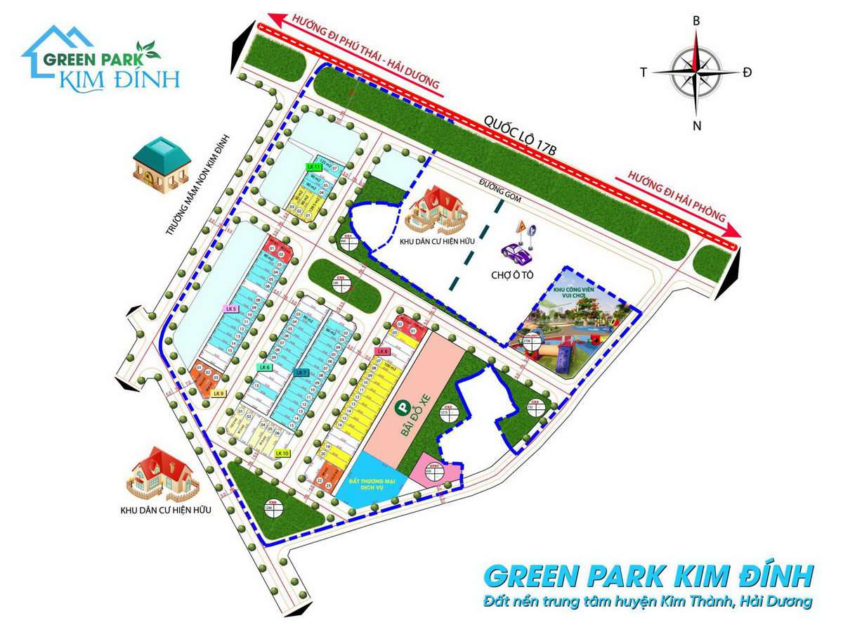 Mat bang du an Green Park Kim Dinh